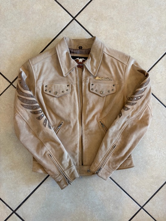 Harley-Davidson Jackets & Blazers - vintage harley davidson suede “santa cruz” jacket